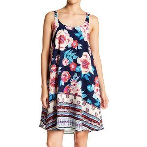 3/$30 Dual Nature Floral/Aztec Swing Mini Dress Size S